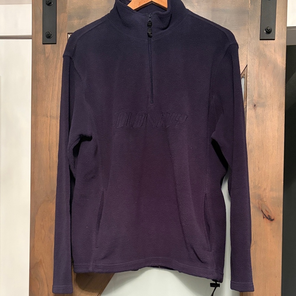 Old Navy Men's Deep Blue Zip-Up Sweater Size L